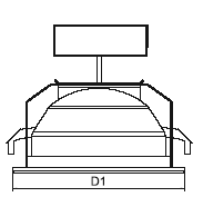 Габариты светильника DOWNLIGHT ЛВО 27-190-110-2х18. Сделать заказ.