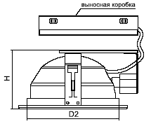 Габариты светильника DOWNLIGHT ЛВО 27-257-170 2х26.